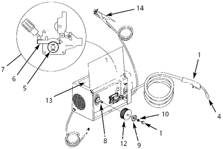 Arc-Welder Parts Diagram and Parts List for MXW308  Campbell Hausfeld Welder